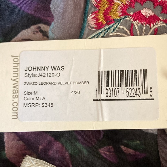 Johnny Was Zwazo leopard velvet jacket - Picture 7 of 7